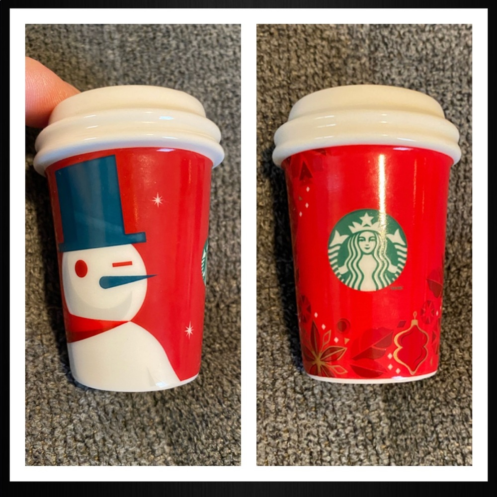 Starbucks Cup Ornaments from 2012 and 2013